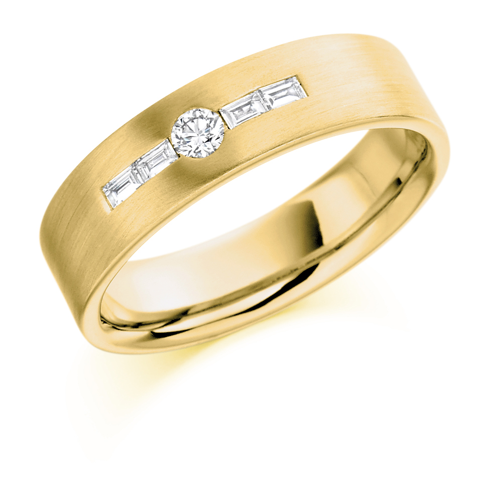 Men’s Round and Baguette Diamond Ring