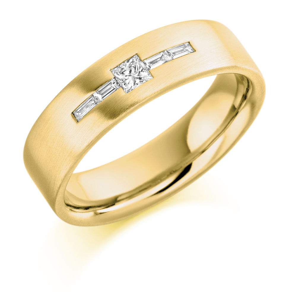 Men’s Princess and Baguette Diamond Ring