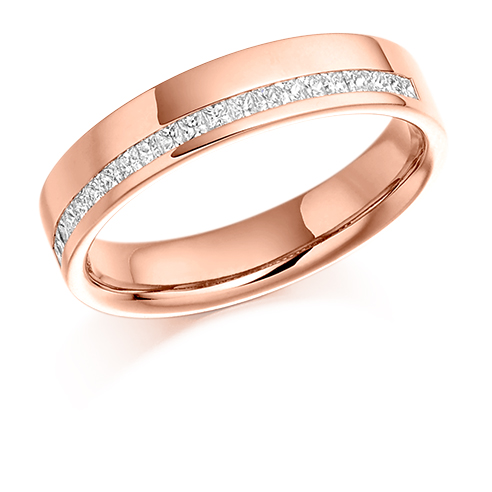 Princess Cut Offset Diamond Ring