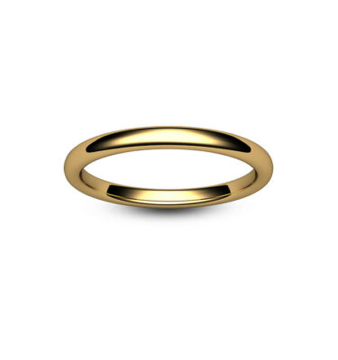 18ct Rose Gold Slight Court Wedding Ring