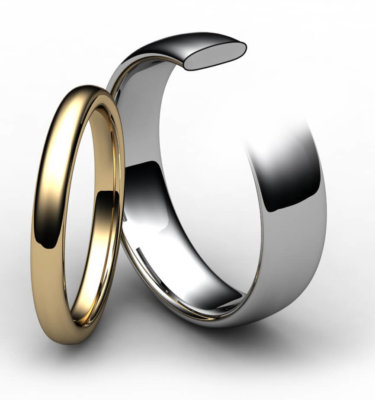 9ct Yellow Gold Slight Court Wedding Ring
