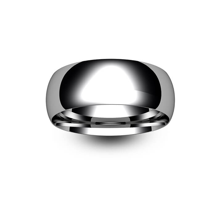 18ct White Gold Traditional Court Wedding Ring